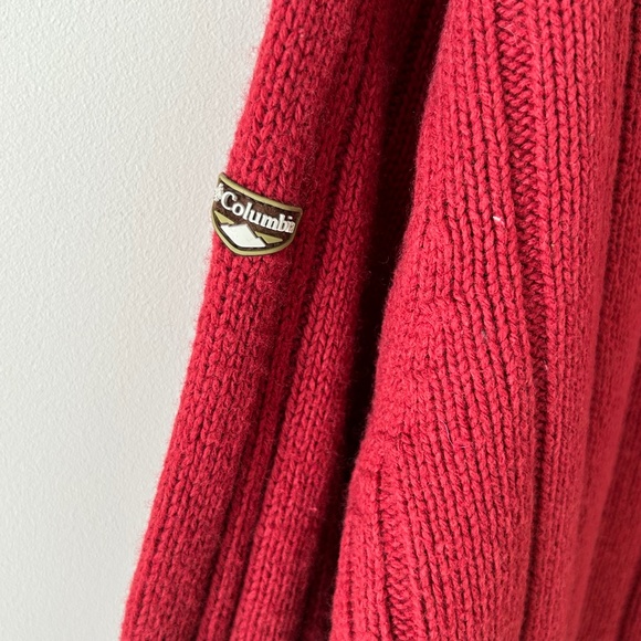 Columbia Red Cable Knit Crewneck Sweater - Picture 14 of 16